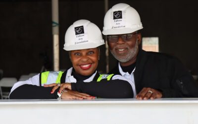 Edison Arts Cultural Center Beam Signing Ceremony